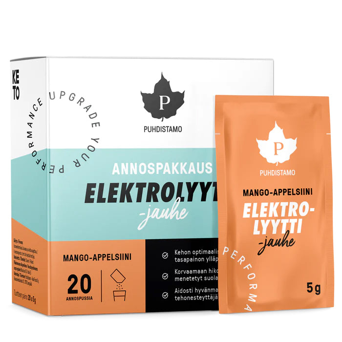Puhdistamo Electrolyte Powder Mango Orange - 20 Sachets