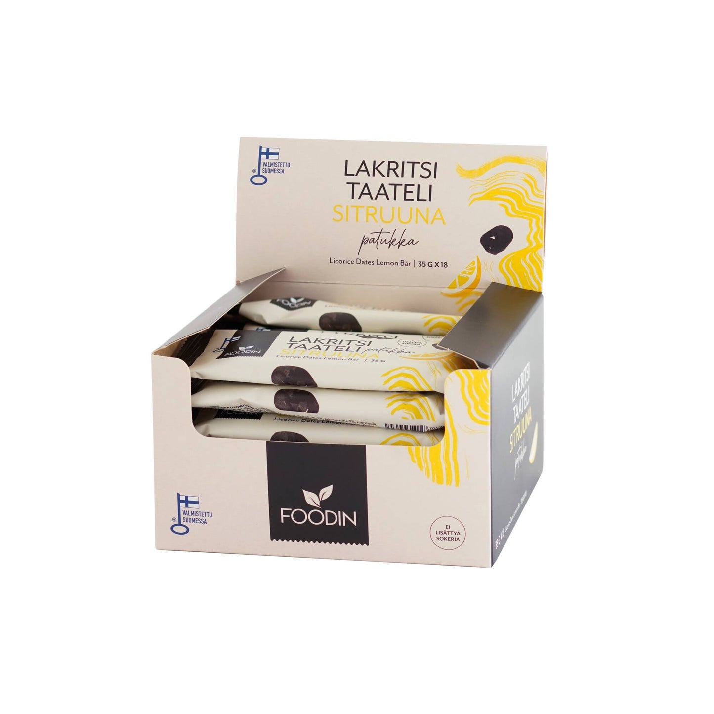 Foodin Licorice Date Bar Lemon 35g x 18