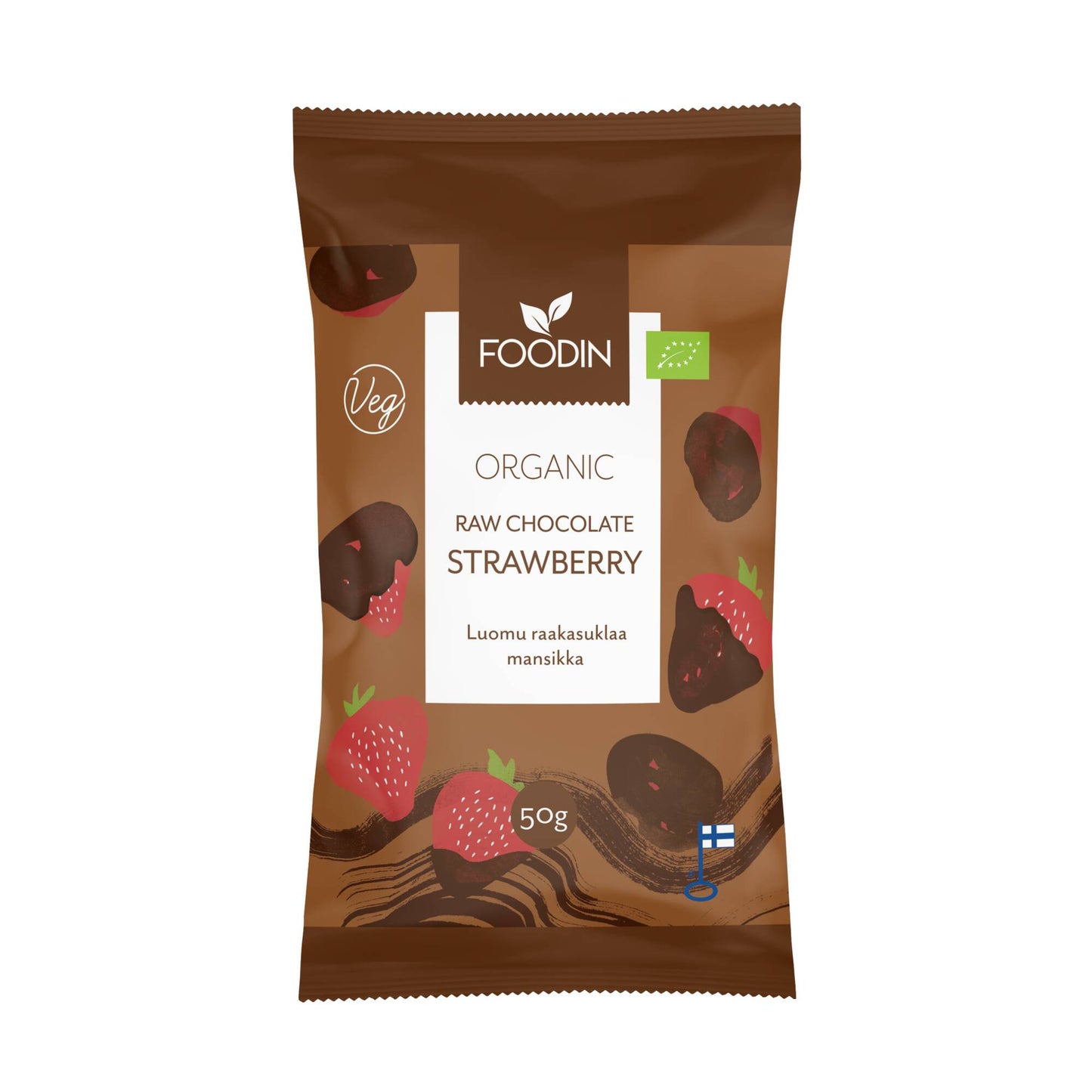 Foodin Raw Chocolate Strawberry, Organic 50g