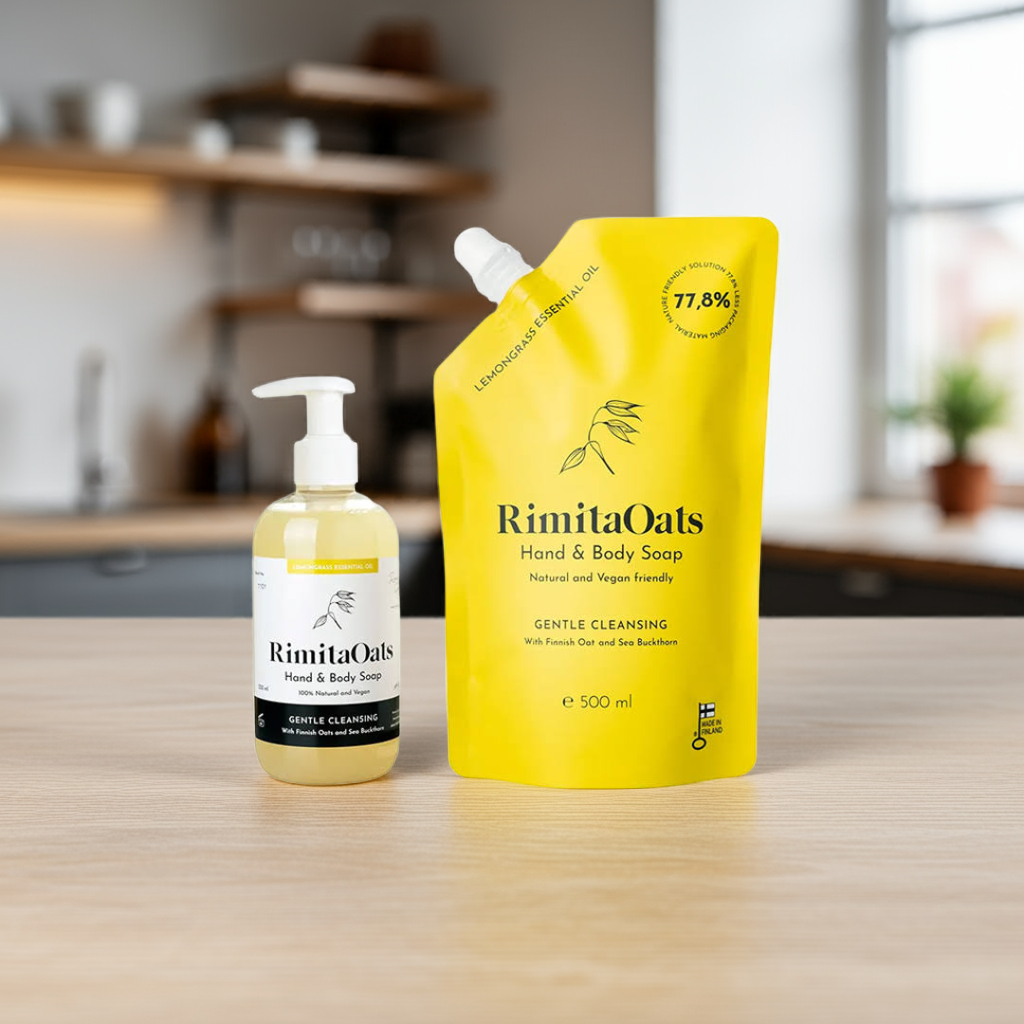 RimitaOats Hand & Body Soap Re-Fill Pouch 500ml
