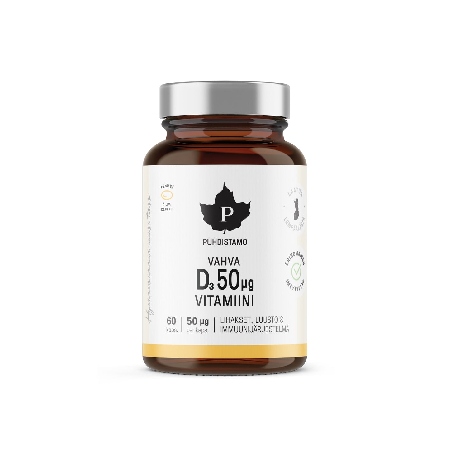 Puhdistamo Strong Vitamin D 50 ug - 60 caps