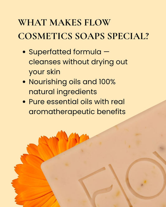 Flow Cosmetics Marigold & Honey Shampoo Soap Bar