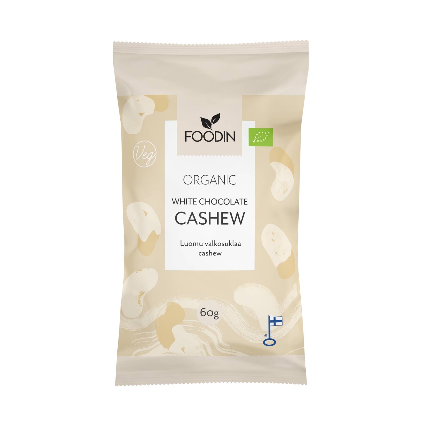Foodin White Chocolate Cashew, Organic 60g