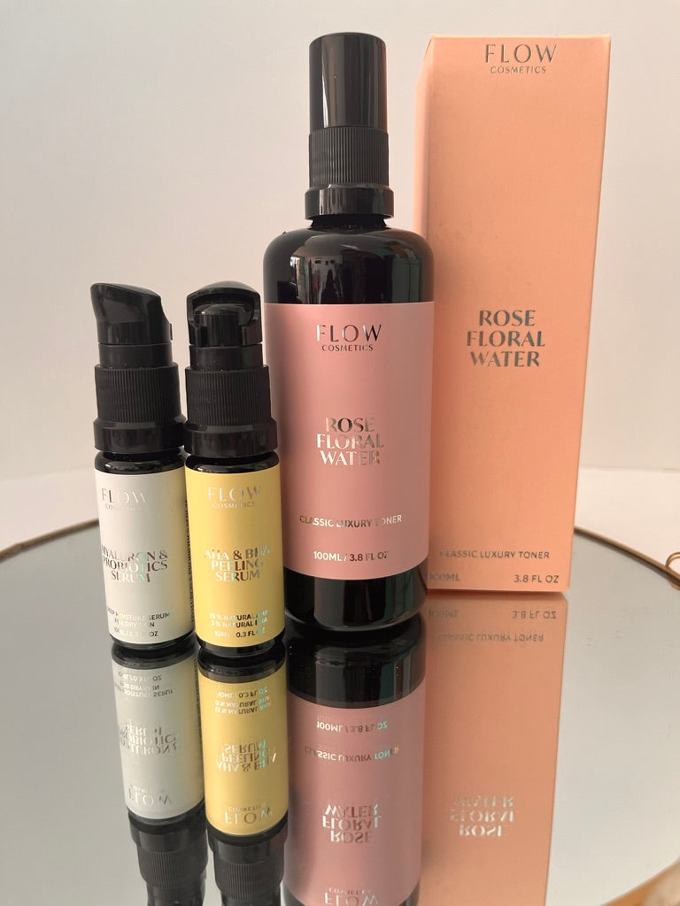 Flow Cosmetics AHA & BHA peeling serum 10ml + Hyaluron Probiotics Serum 10ml