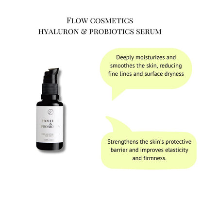 Flow Cosmetics Hyaluron & Probiotics Serum, 2 sizes