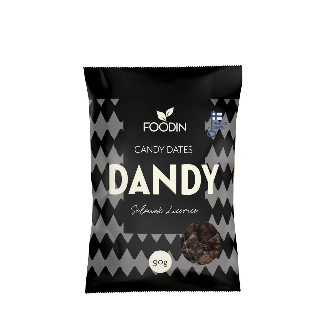 Foodin Dandy Candy Dates, Salmiak Liquorice 90g