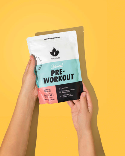 Pre Workout Mango Raspberry Puhdistamo Optimal Pre-Workout Mango-Raspberry - 350g – Naturada