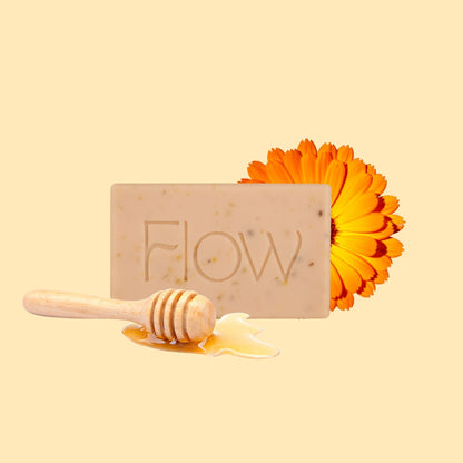 Flow Cosmetics Marigold & Honey Shampoo Soap Bar
