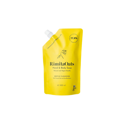 RimitaOats Hand & Body Soap Re-Fill Pouch 500ml