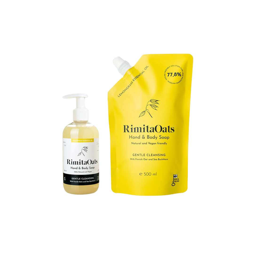 RimitaOats Hand & Body Soap Re-Fill Pouch 500ml