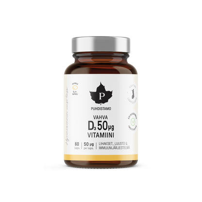 Puhdistamo Strong Vitamin D 50 ug - 60 caps