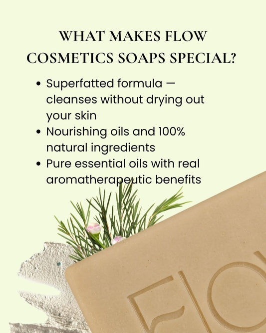 Flow Cosmetics Tea Tree Face & Body Soap Bar 120g